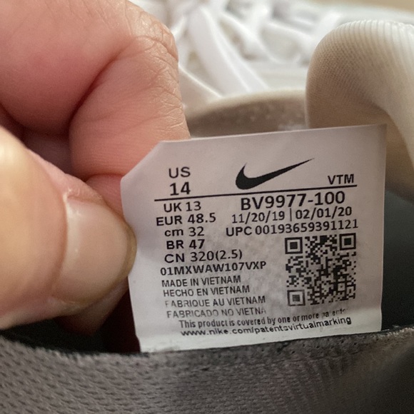 Nike Air Max 2090 "Triple White" Sneakers BV9977-100 - Size 14 - Picture 10 of 10